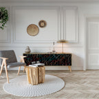 LUMINOUS SNARE 3-Door TV Stand in Oak Effect