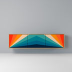 PRISM CONCUSSION 3-Door TV Stand in Oak Effect