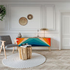 PRISM CONCUSSION 3-Door TV Stand in Oak Effect