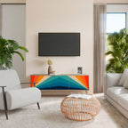 PRISM CONCUSSION 3-Door TV Stand in Oak Effect