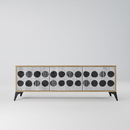GHOSTLY GRADIENTS 3-Door TV Stand in Oak Effect