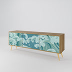 ASIAN SWAY 3-Door TV Stand in Oak Effect