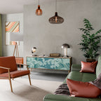 ASIAN SWAY 3-Door TV Stand in Oak Effect