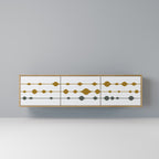 VIVID TONE 3-Door TV Stand in Oak Effect