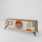 SPACE AROUND 3-Door TV Stand in Oak Effect