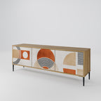 SPACE AROUND 3-Door TV Stand in Oak Effect