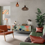 KANAGAWA BEAUTY 3-Door TV Stand in Oak Effect