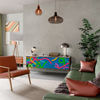 STREAMER TANGLE 3-Door TV Stand in Oak Effect