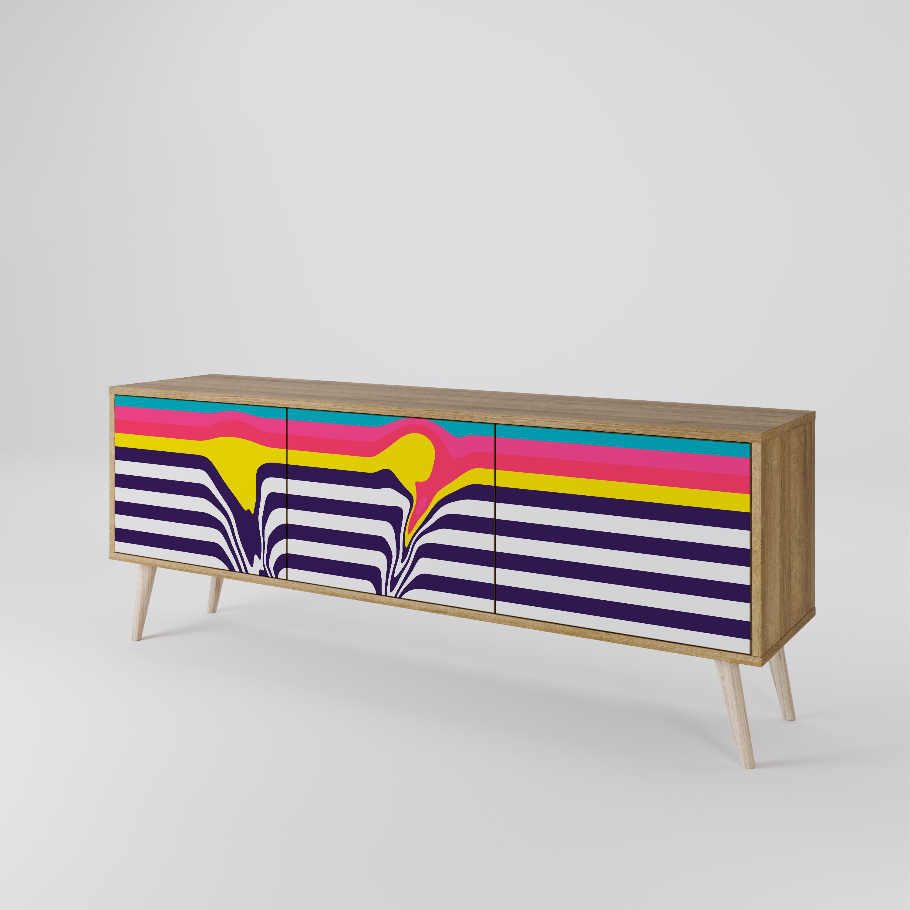 TONE COLLAPSE 3-Door TV Cabinet