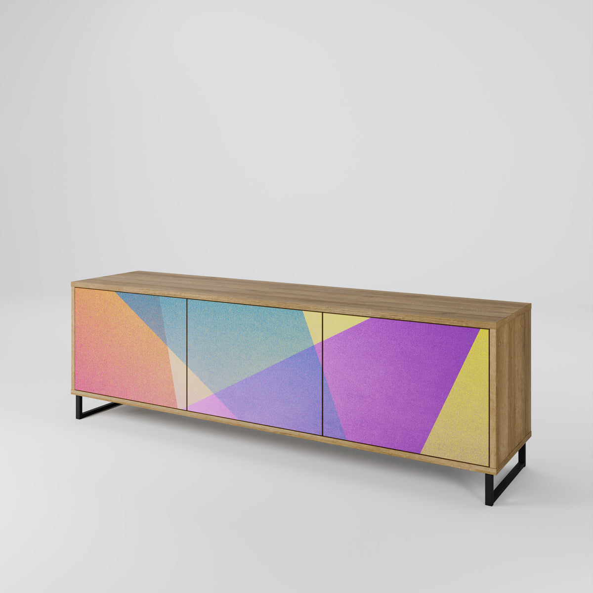BRIGHT GEOMETRY TV-bänk med 3 dörrar