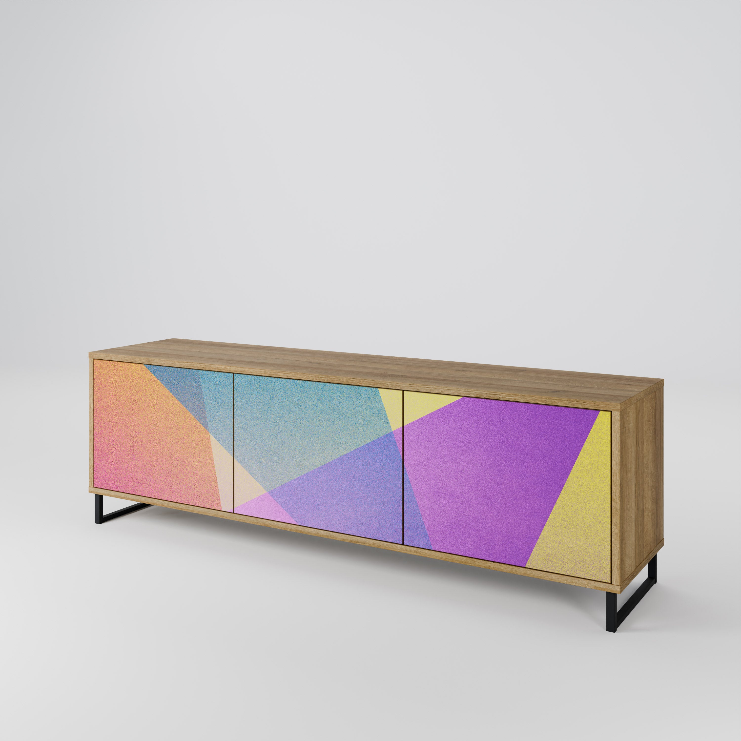 BRIGHT GEOMETRY 3-Door TV Cabinet