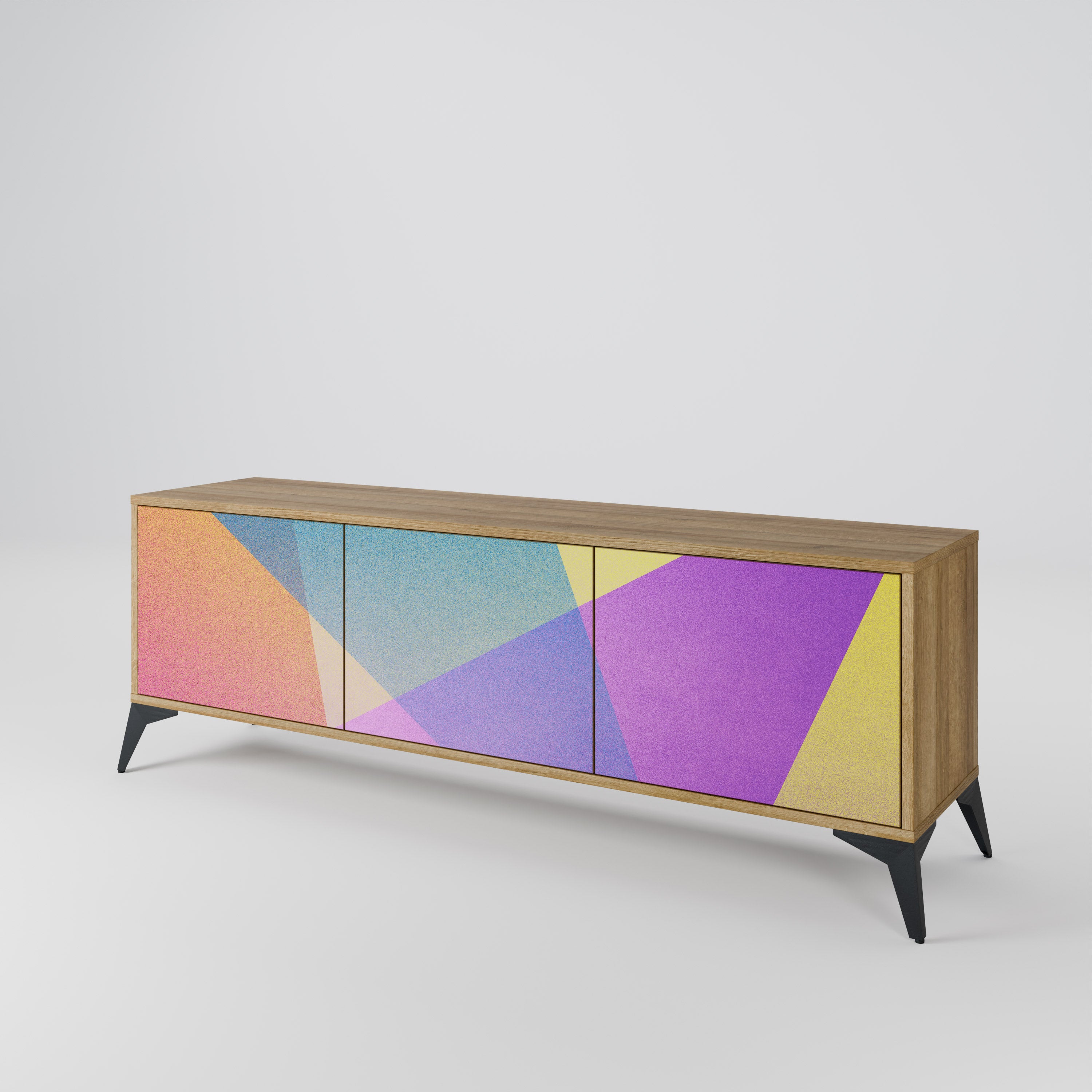 BRIGHT GEOMETRY 3-Door TV Cabinet