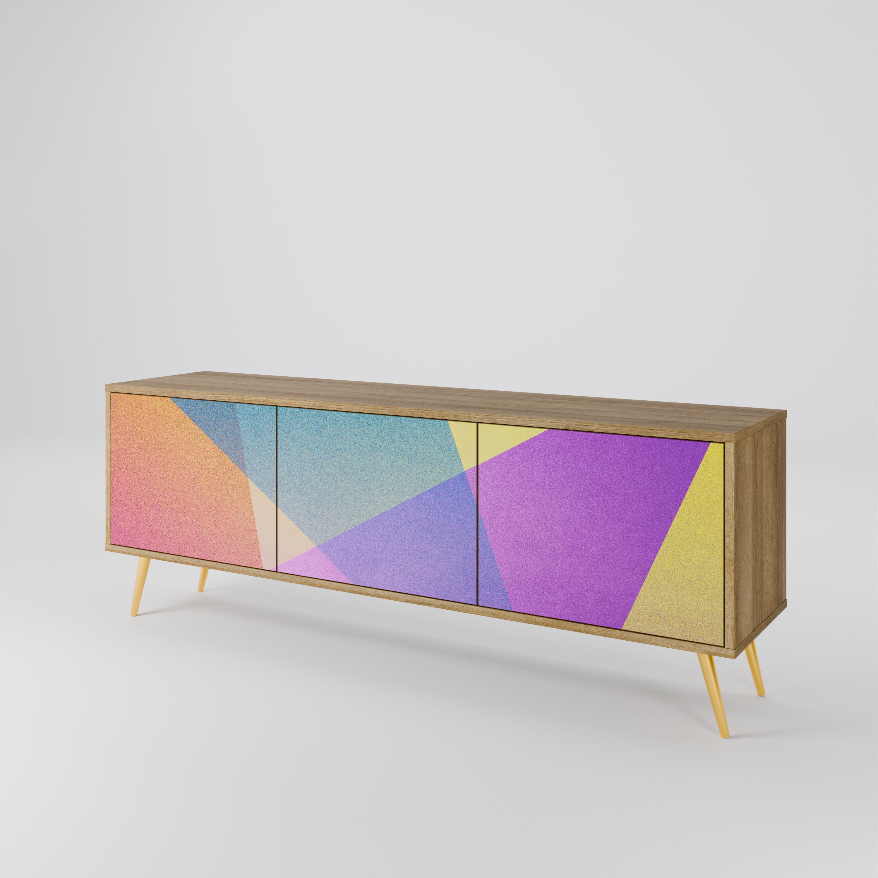 BRIGHT GEOMETRY 3-Door TV Cabinet