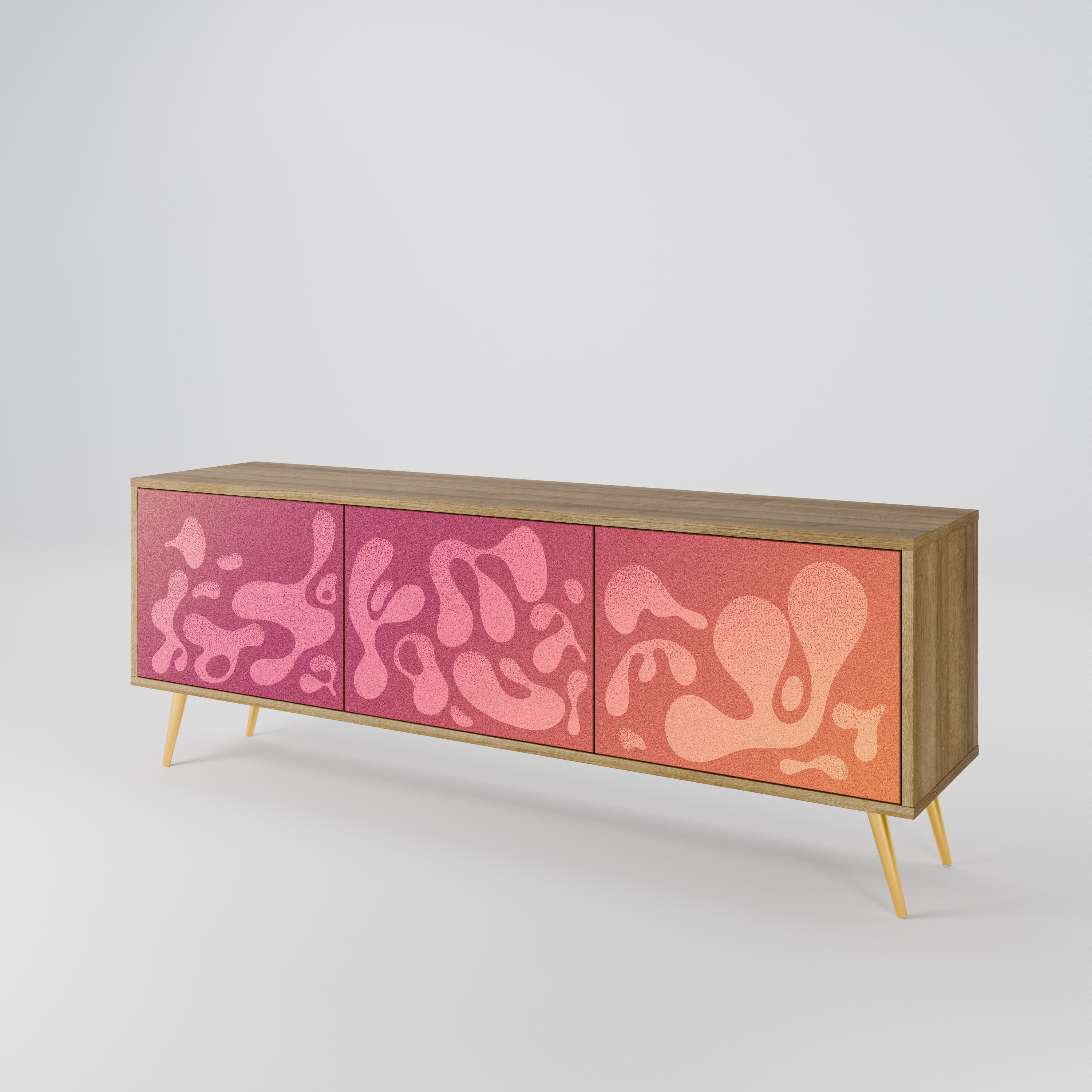 IRREGULAR PINK 3-Door TV Cabinet