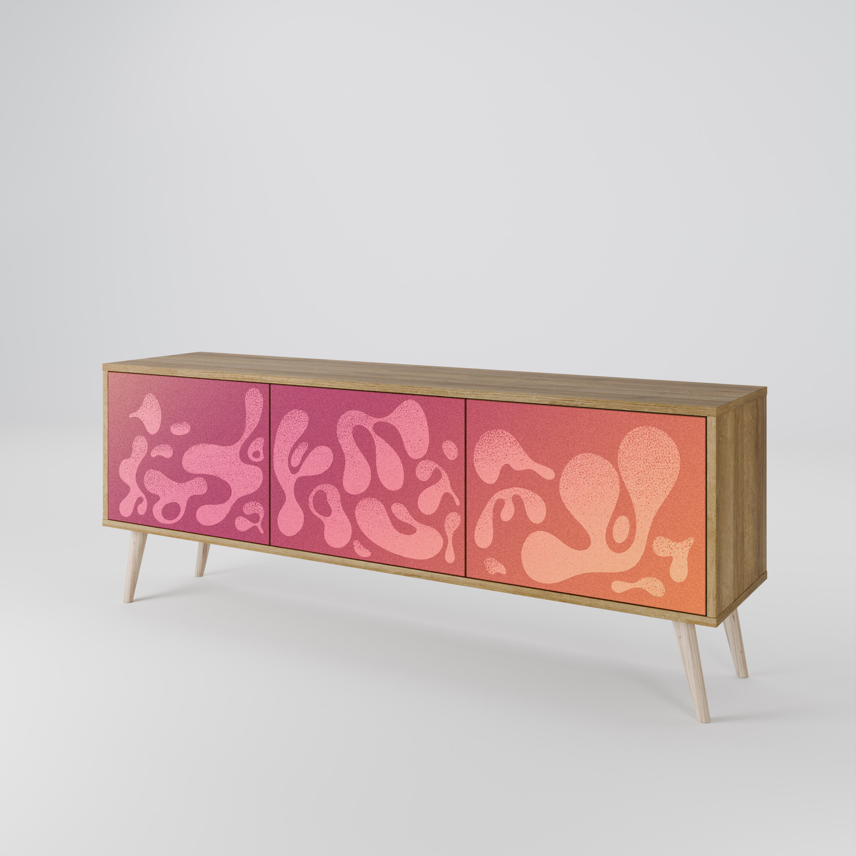 IRREGULAR PINK 3-Door TV Cabinet