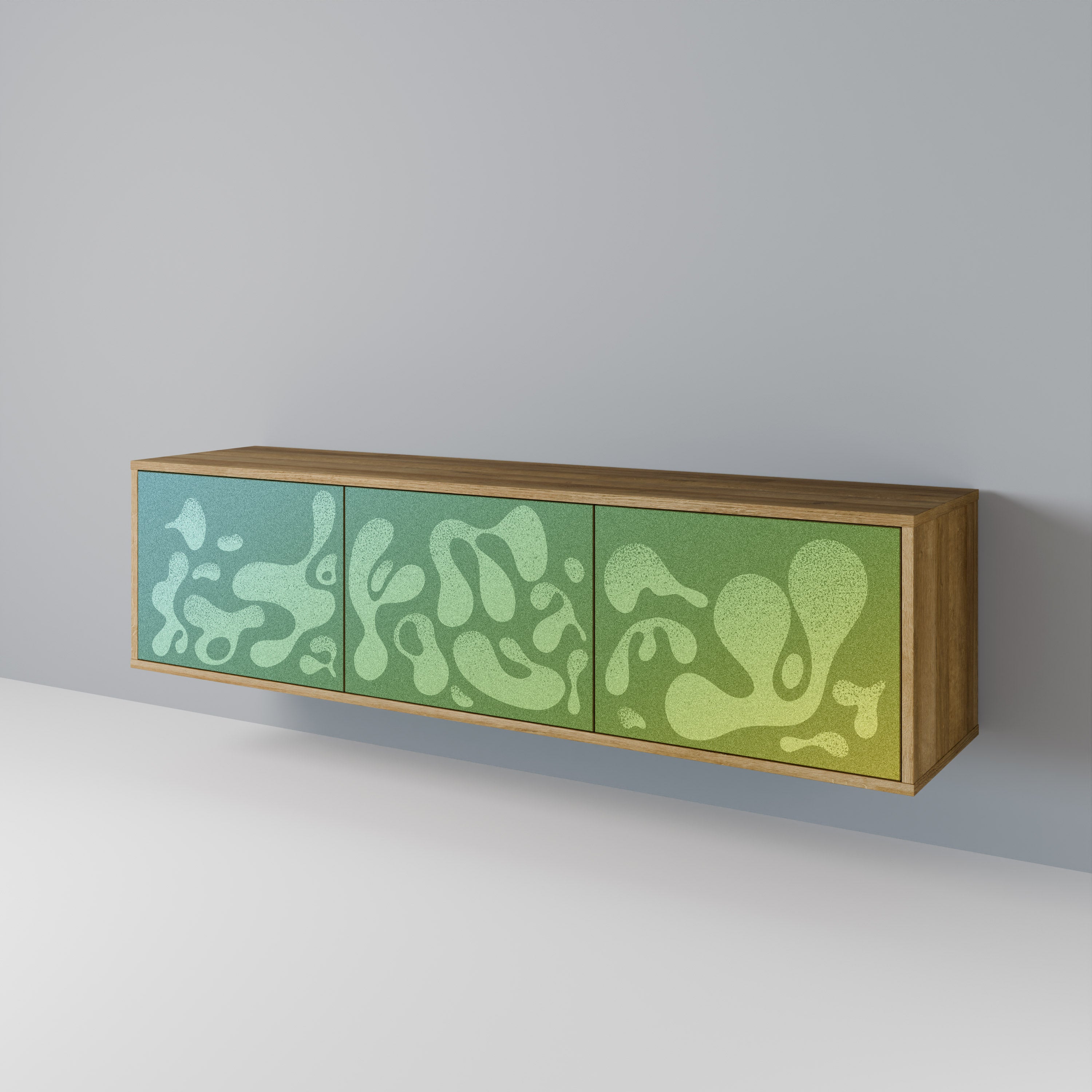 IRREGULAR BLUE 3-Door TV Cabinet