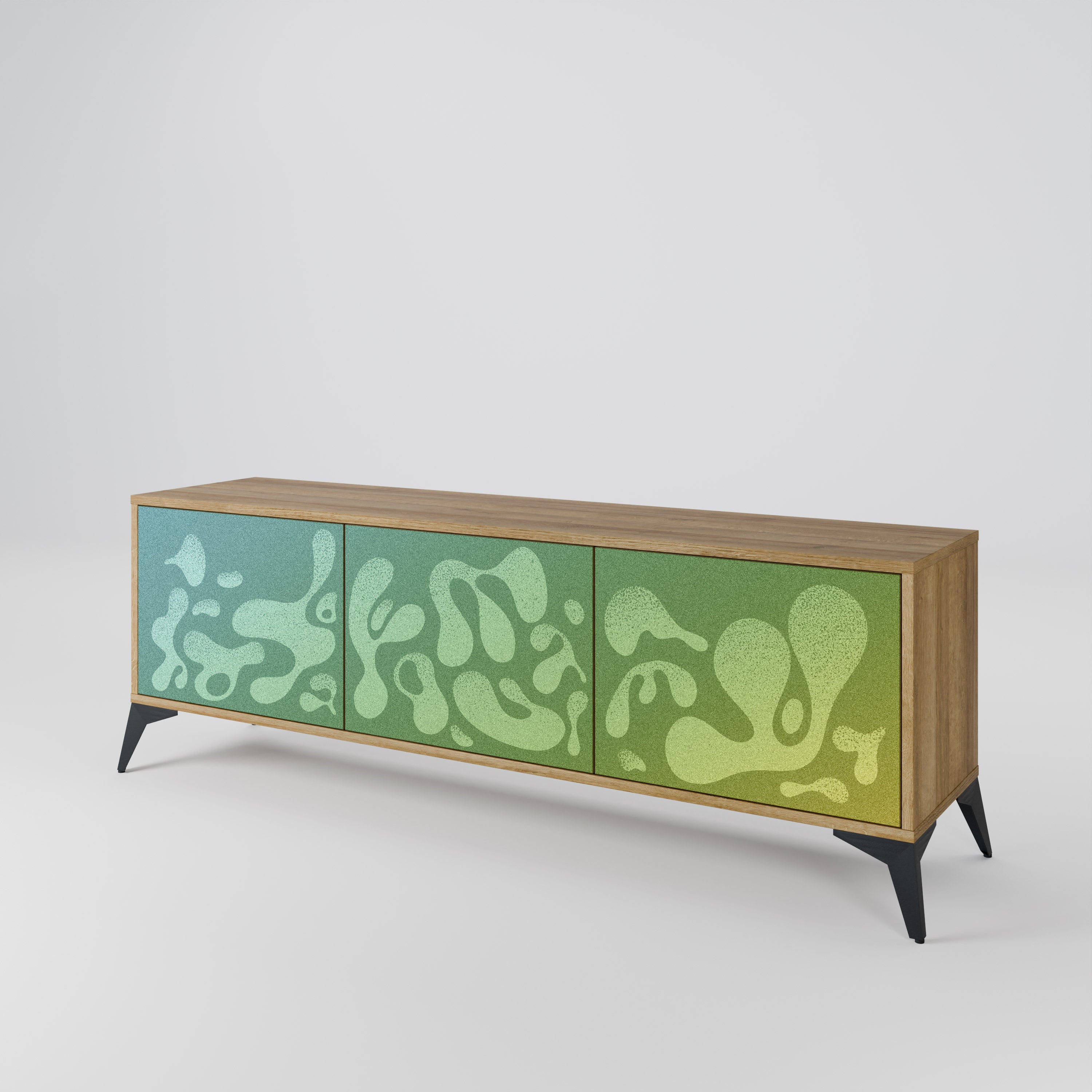 IRREGULAR BLUE 3-Door TV Cabinet