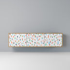 ENERGETIC SPOTS 3-Door TV Stand in Oak Effect