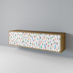 ENERGETIC SPOTS 3-Door TV Stand in Oak Effect