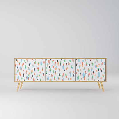 ENERGETIC SPOTS 3-Door TV Stand in Oak Effect