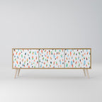 ENERGETIC SPOTS 3-Door TV Stand in Oak Effect