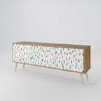 ENERGETIC SPOTS 3-Door TV Stand in Oak Effect