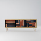 INTREPID FORMATION 3-Door TV Stand in Oak Effect