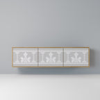 THAI GRAY 3-Door TV Stand in Oak Effect