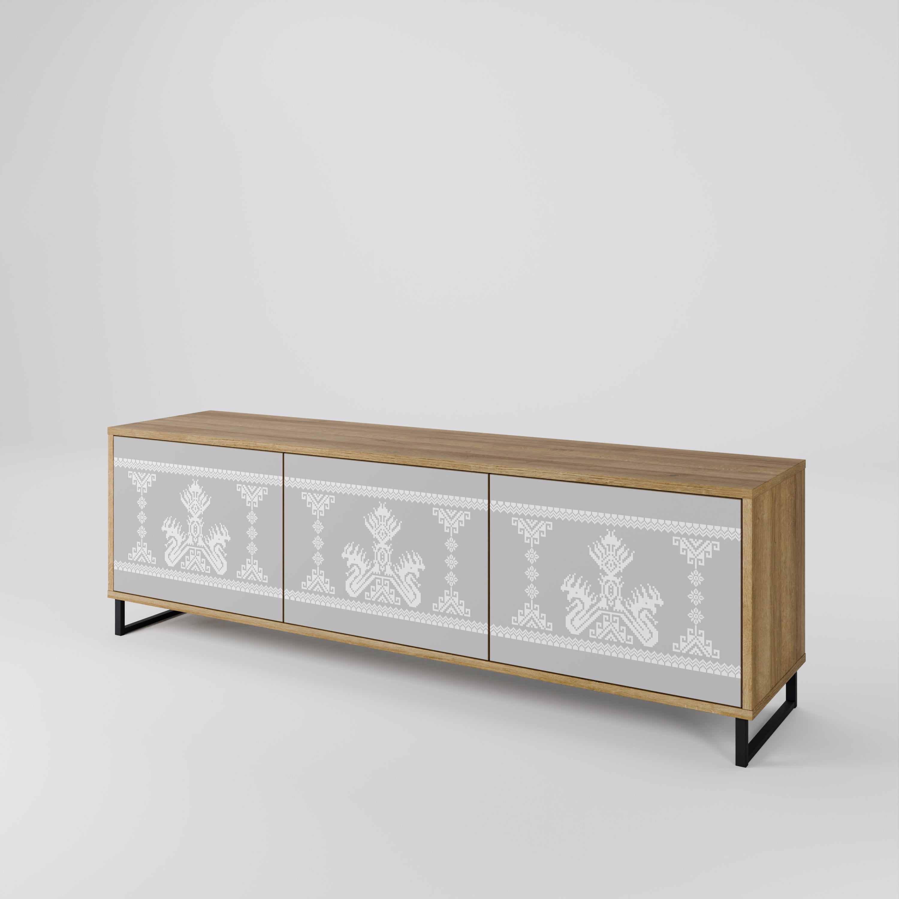 THAI GRAY 3-Door TV Cabinet