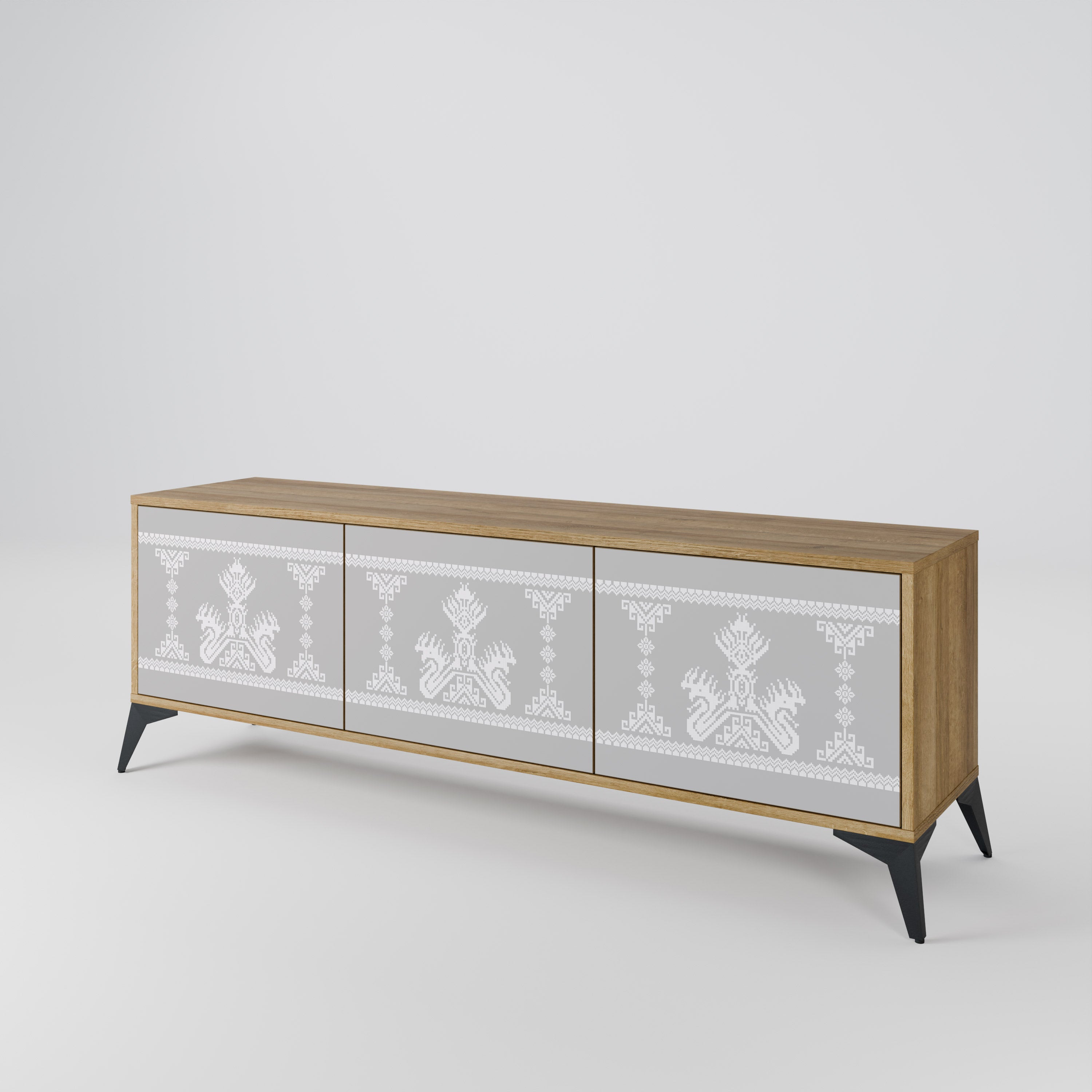 THAI GRAY 3-Door TV Cabinet