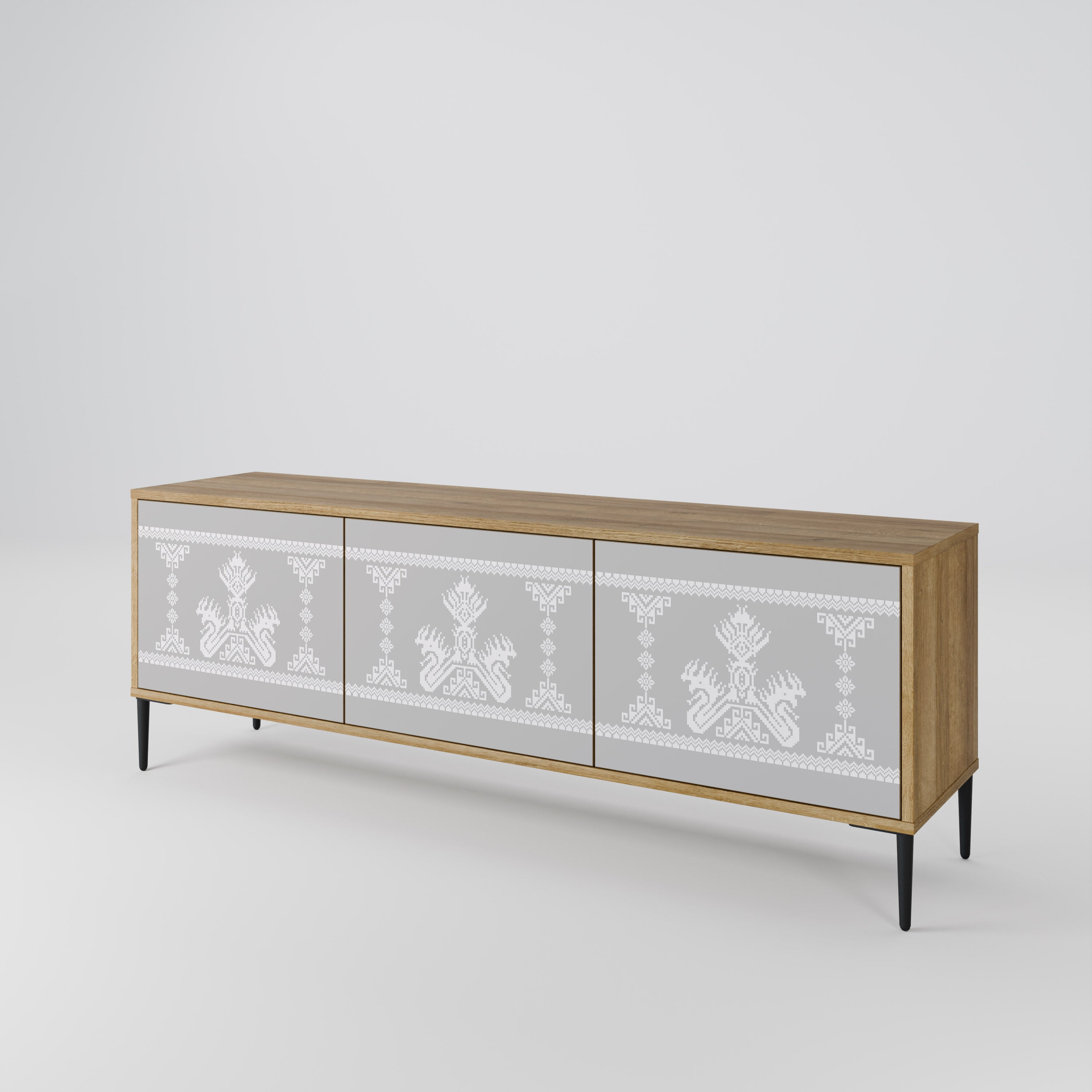 THAI GRAY 3-Door TV Cabinet