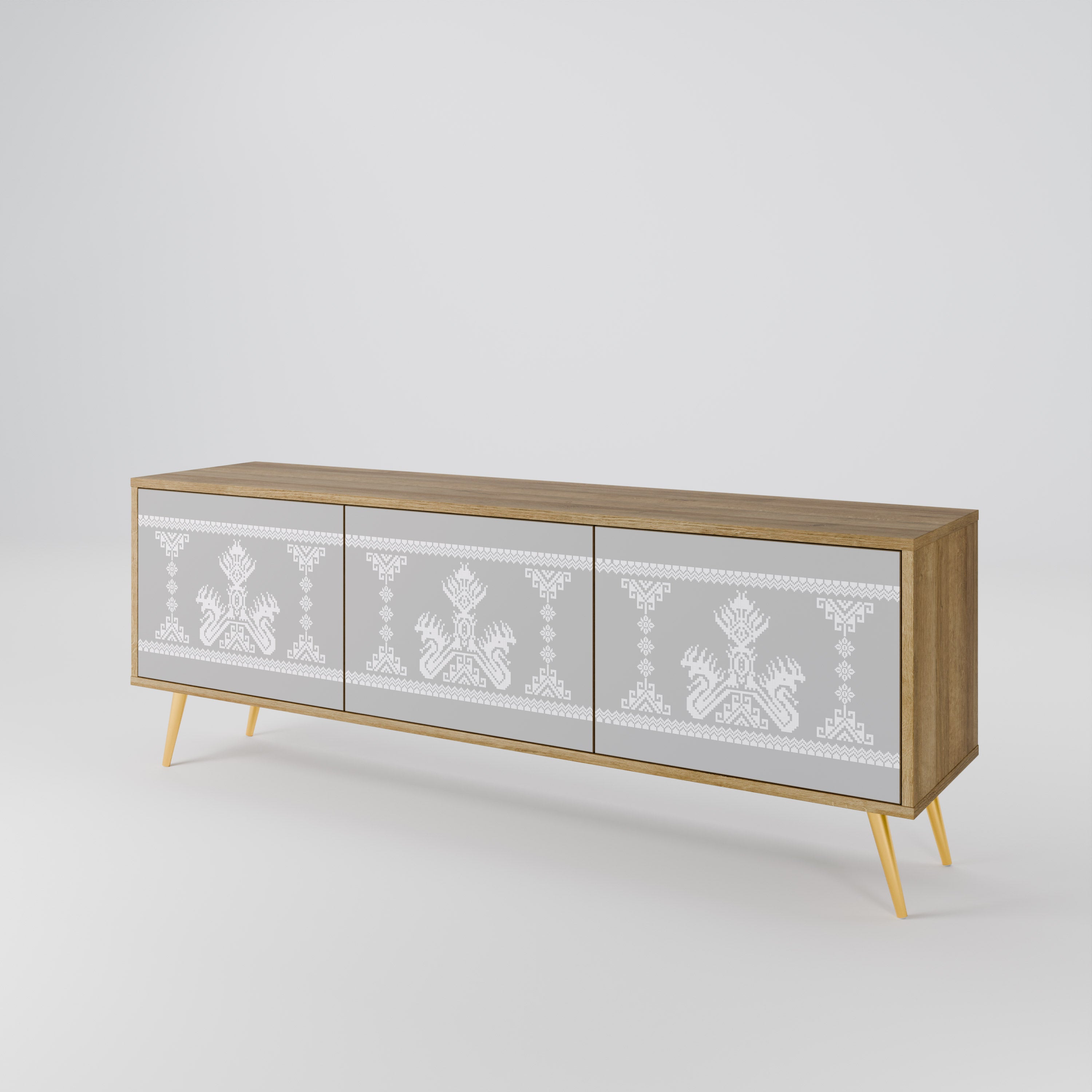 THAI GRAY 3-Door TV Cabinet