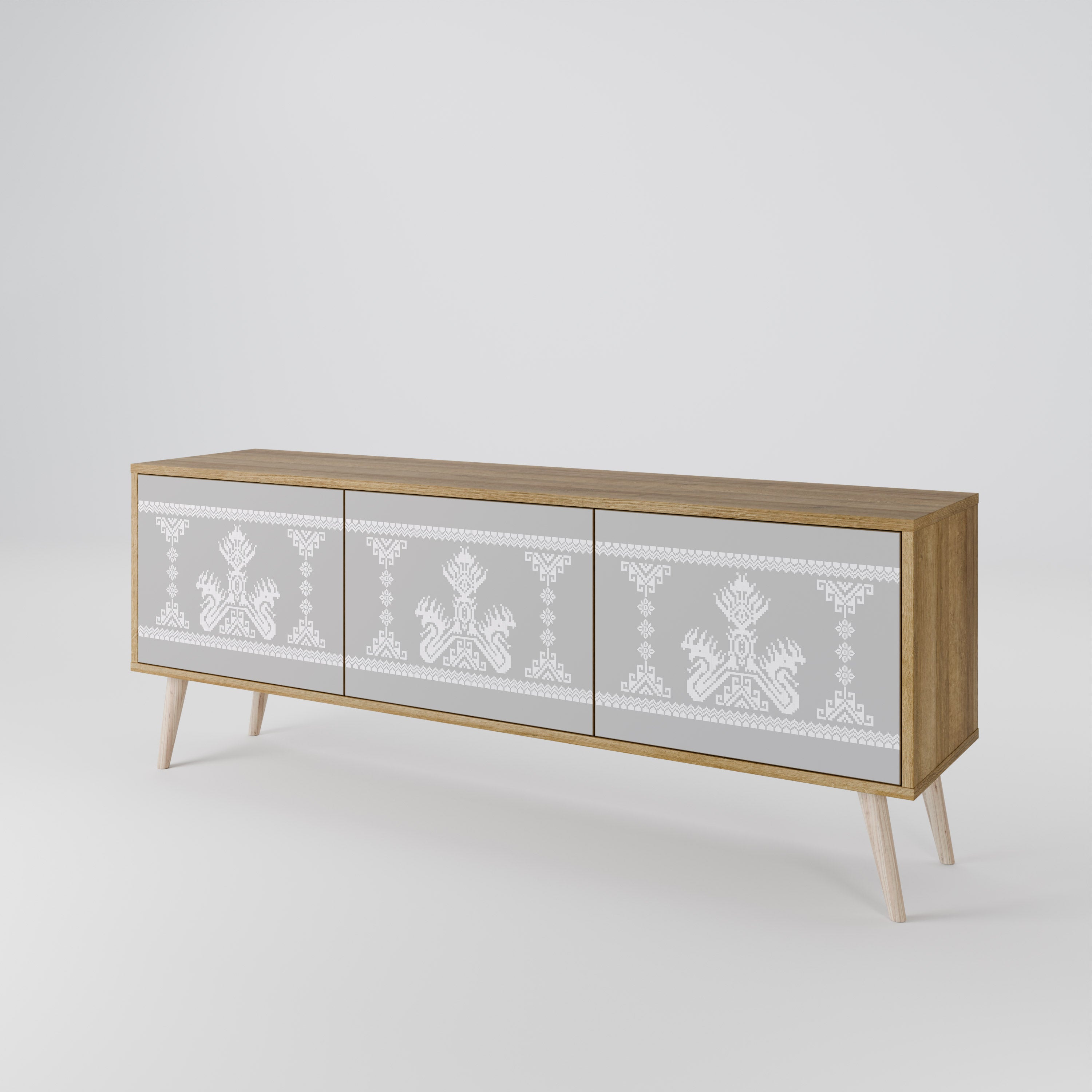 THAI GRAY 3-Door TV Cabinet