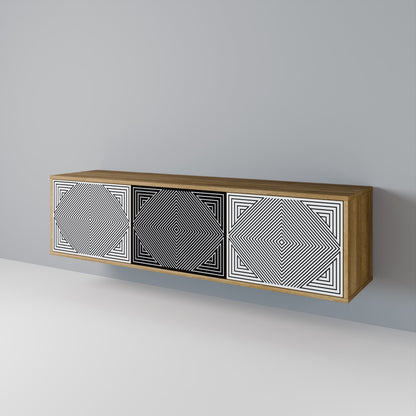 POLYGON ILLUSION 3-Door TV Cabinet