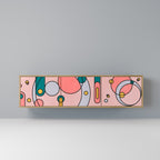 GOSSAMER ECHOES 3-Door TV Stand in Oak Effect