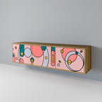 GOSSAMER ECHOES 3-Door TV Stand in Oak Effect