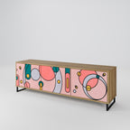 GOSSAMER ECHOES 3-Door TV Stand in Oak Effect