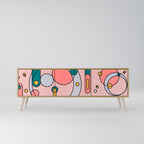 GOSSAMER ECHOES 3-Door TV Stand in Oak Effect