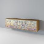 MOSAIC OF COLORS 3-Door TV Stand in Oak Effect