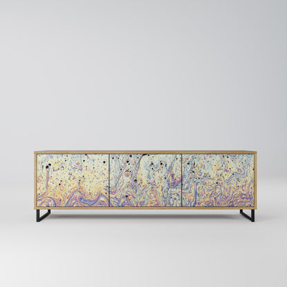 MOSAIC OF COLORS 3-Door TV Stand in Oak Effect