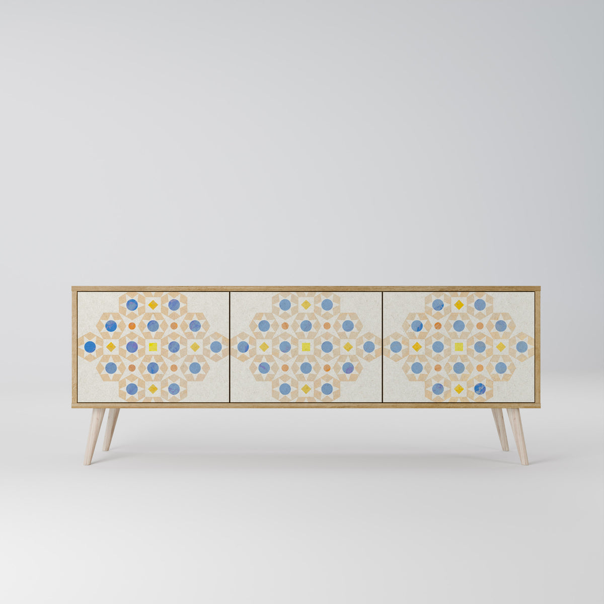 PATTERNED PRISM TV-bänk med 3 dörrar