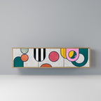 COOL STORY 3-Door TV Stand in Oak Effect