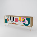 COOL STORY 3-Door TV Stand in Oak Effect