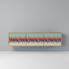 CHROMA CONTOURS 3-Door TV Stand in Oak Effect