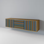 LINEOUT SPECTRUM 3-Door TV Stand in Oak Effect