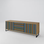 LINEOUT SPECTRUM 3-Door TV Stand in Oak Effect