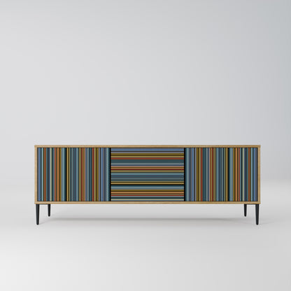 LINEOUT SPECTRUM 3-Door TV Stand in Oak Effect