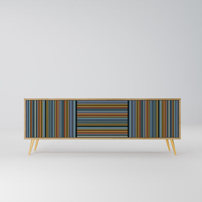 LINEOUT SPECTRUM 3-Door TV Stand in Oak Effect