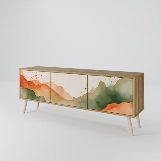 WATERCOLOUR PEAKS TV-bänk med 3 dörrar