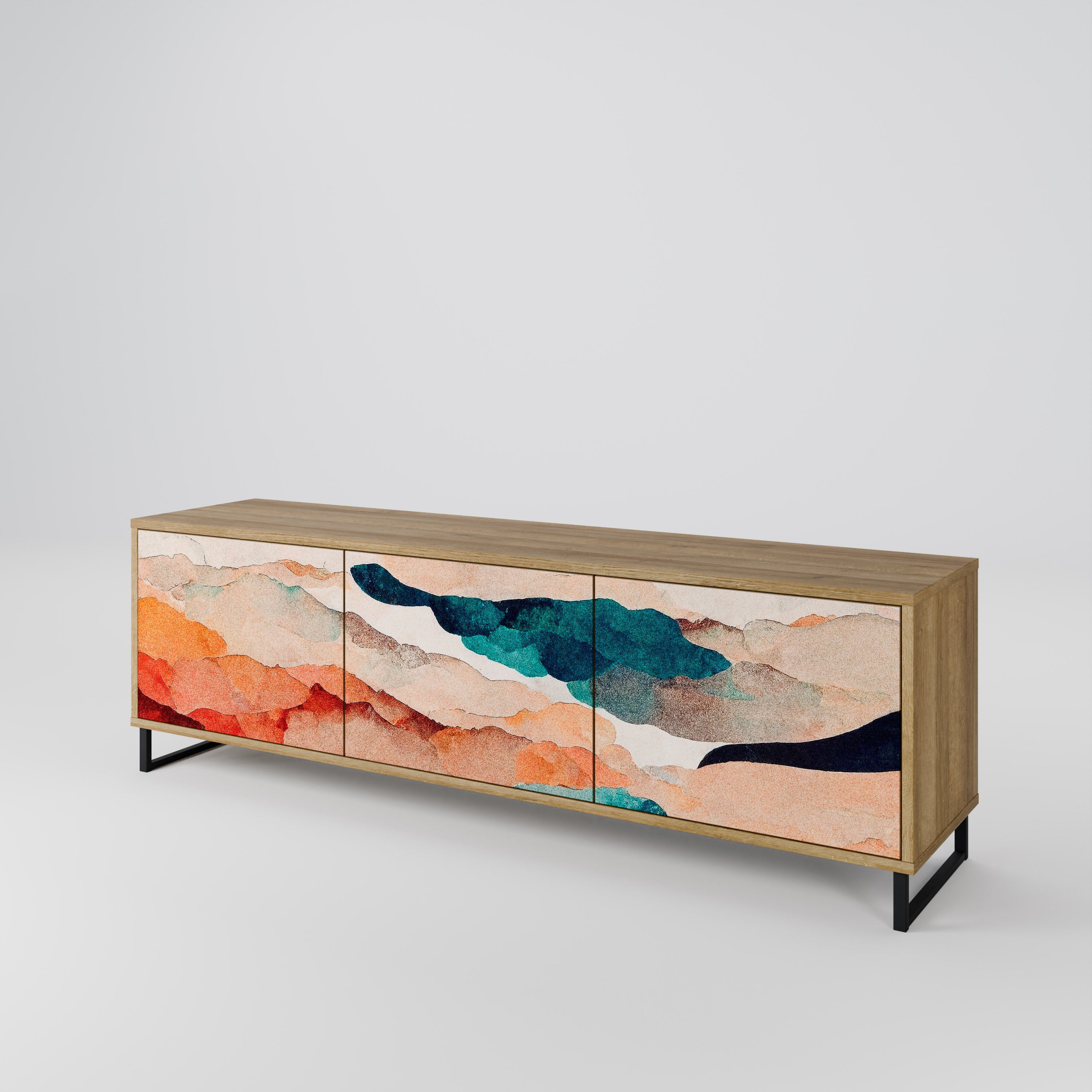 ABSTRACT LANDSCAPE TV-bänk med 3 dörrar